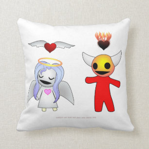 Bashful Candy Angel and Devil Doll Cushion