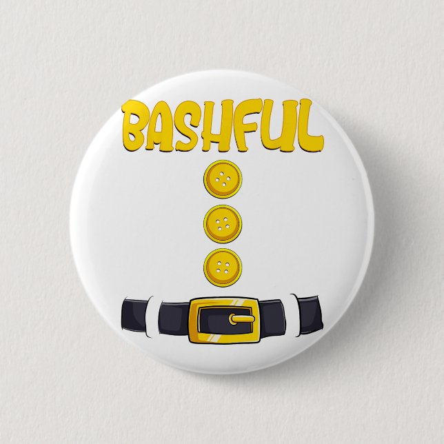 Bashful Halloween Dwarf Costume Colour Matching  6 Cm Round Badge (Front)