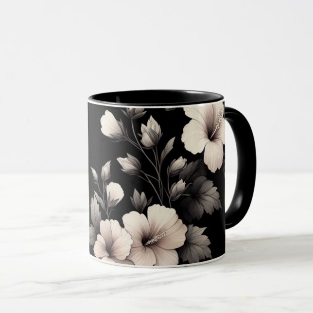 Bashful Hibiscus Mug (Front Right)
