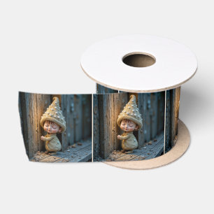 Bashful Munchkin Standing By a Door Satin Ribbon