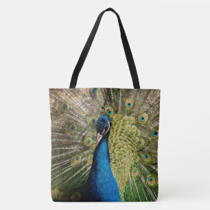 Bashful Peacock Tote Bag