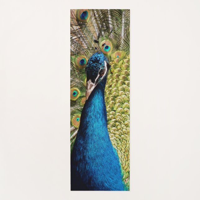 Bashful Peacock Yoga Mat (Front)