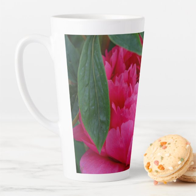 Bashful Pink Peony Latte Mug (In Situ)