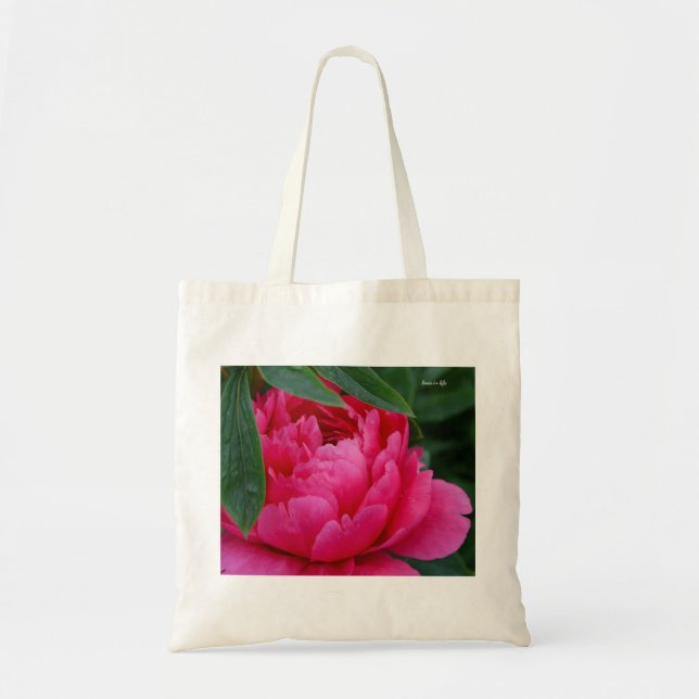 Bashful Pink Peony Tote Bag (Front)