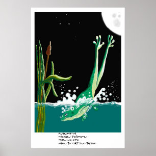 Basho's frog haiku poster