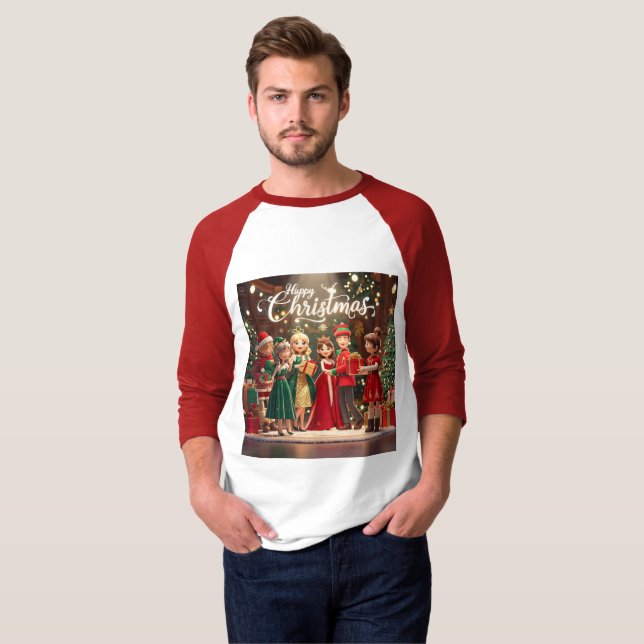 Basic 3/4 Sleeve Raglan T-Shirt (Front Full)
