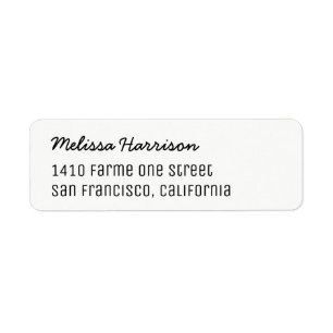 basic address label with script name return address label
