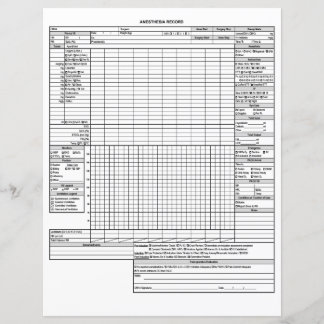 Basic Anaesthesia Record