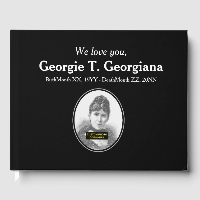 Basic and Customised Sympathy Guestbook (Front)