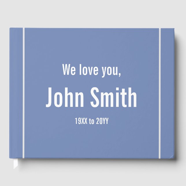 Basic and Elegant Funeral/Memorial Guestbook (Front)