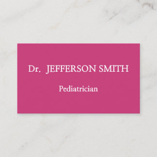 Basic and Elegant Paediatrician Business Card