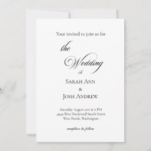 Basic and Elegant Wedding Invitation