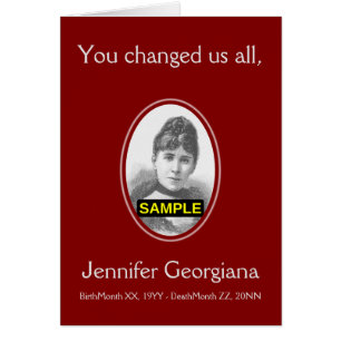 Basic and Personalised Remembrance Card