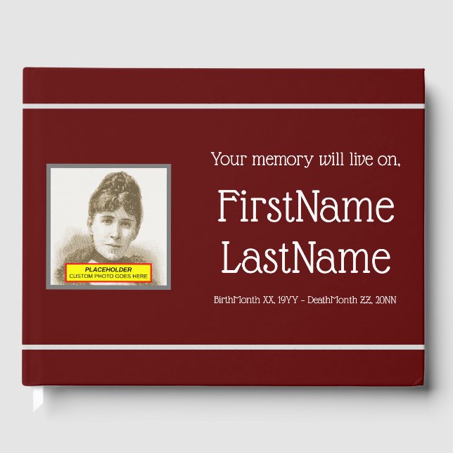 Basic and Respectable Funeral Guestbook (Front)