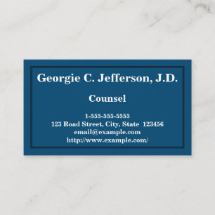 Basic and Simple Counsel Business Card