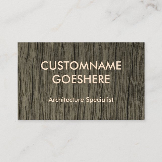 Basic Architecture Specialist Business Card (Front)