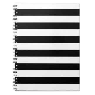 Basic Black and White Stripes Notebook