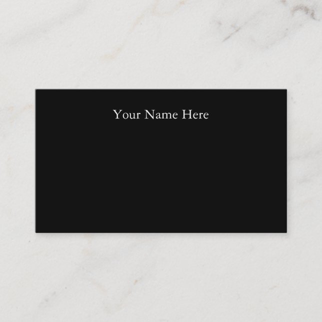 Basic Black Business Cards (Front)