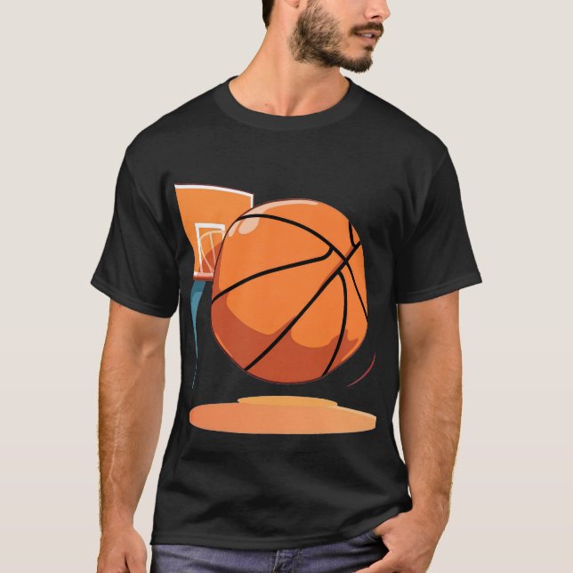 Basic Black T-Shirt Big Basketball (Front)