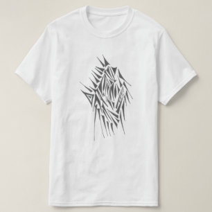 Basic Black White Abstract Tribal Tattoo Art T-Shirt