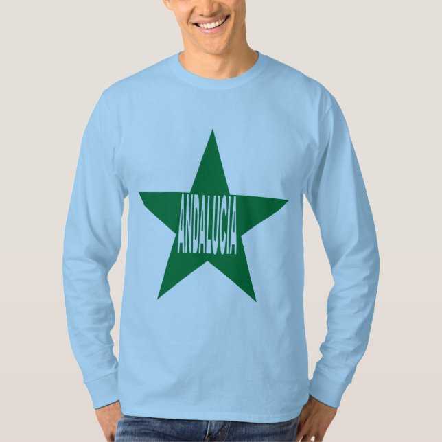 Basic blue ANDALUCIA ETOILE T-shirt (Front)