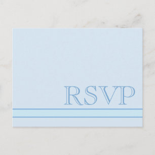 Basic Blue RSVP Invitation Postcard
