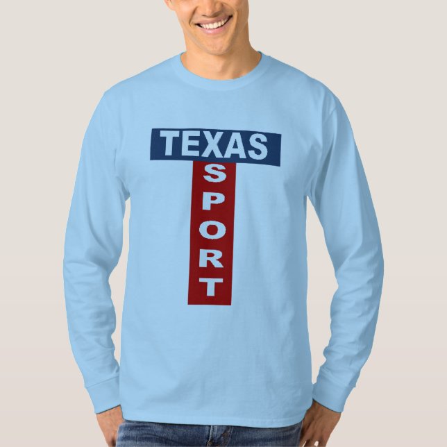 Basic blue TEXAS SPORT T-shirt (Front)