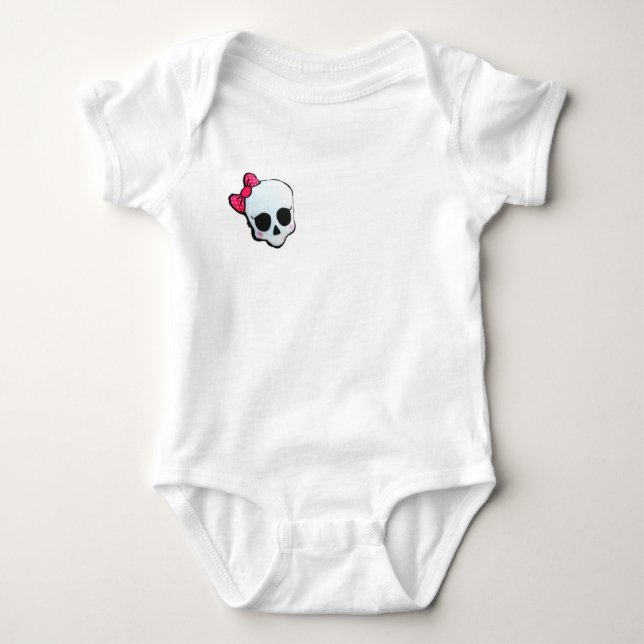Basic Body skull Baby Bodysuit (Front)