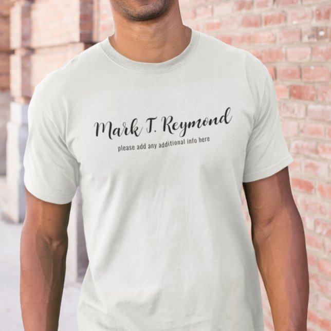 Basic Brand Name White T-Shirt (Creator Uploaded)