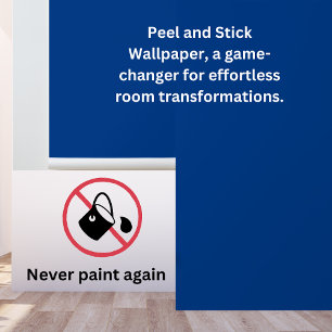 Basic Bright Blue Solid Simple minimalist  Wallpaper