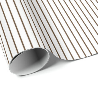 Basic Brown Pinstripe Minimalistic Any Occasion Wrapping Paper