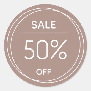 Basic brown store promotion sale sticker