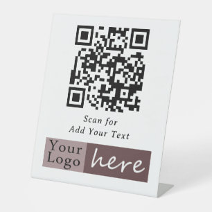 Basic Business Any QR Code Scan Pedestal Sign