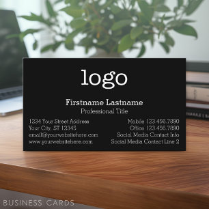 Basic Business Design Logo and Contact Information Card