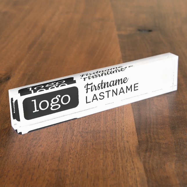 Basic Business Design with logo and employee Nameplate (Side)