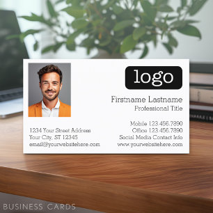 Basic Business Design with Logo and Photo Card