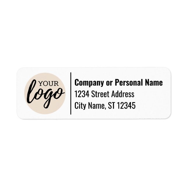Basic Business Logo on Return Address Label (Front)