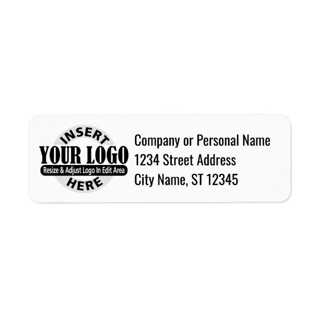 Basic Business Logo Return Address Label (Front)