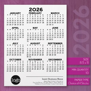 Basic Business Office Logo with Calendar Custom Letterhead