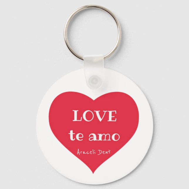 Basic Button Key Ring Passionred (Front)