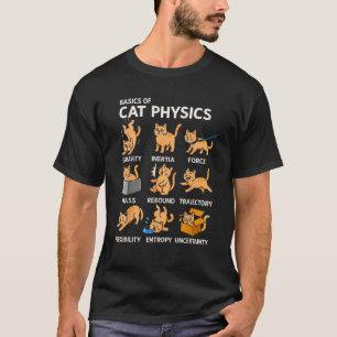Basic Cat Physics Cute Cat Lover Cat Owner Math Sc T-Shirt