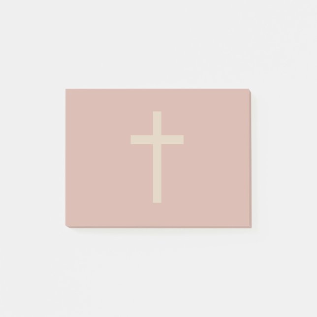 Basic Christian Cross Golden Ratio Rusty Brown Post-it Notes (Front)