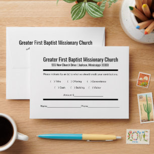 Basic Church Tithe Envelope