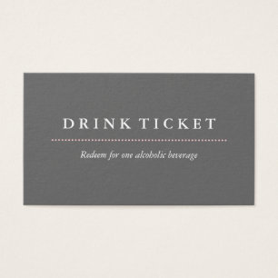 Basic Clean Grey Drink Ticket
