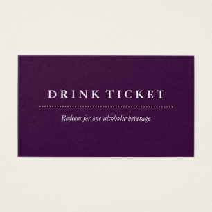 Basic Clean Plum Drink Ticket