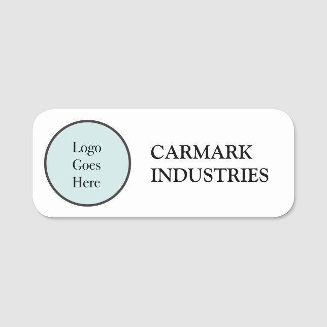 Basic Company Name and Logo Tag (Front)