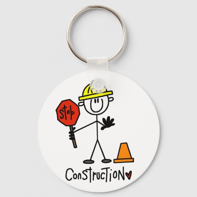 Basic Construction Tshirts and Gifts Key Ring (Front)