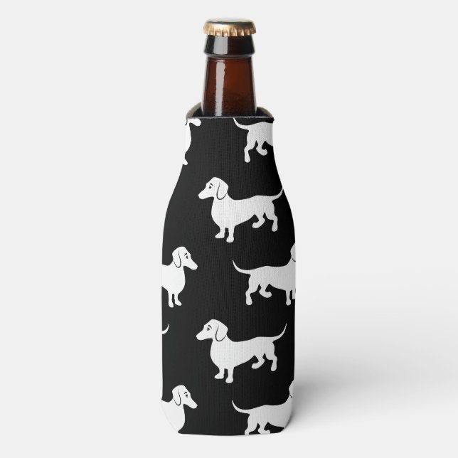 Basic Dachshund Pattern Bottle Cooler (Bottle Front)