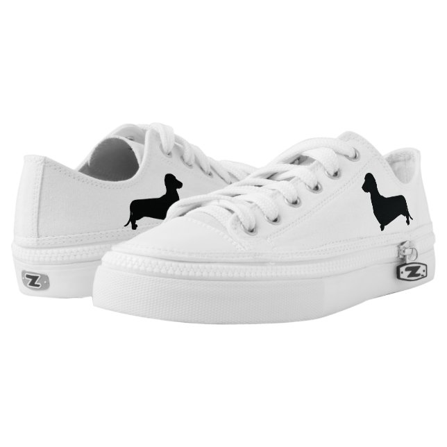 Basic Dachshund Silhouette Low Tops (Pair)