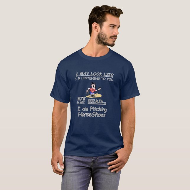 Basic Dark HorseShoe Pitching Tee (Front Full)